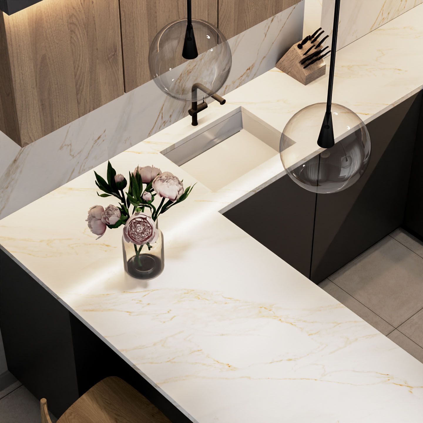 Porselen Tezgahlar�n �st�nl���